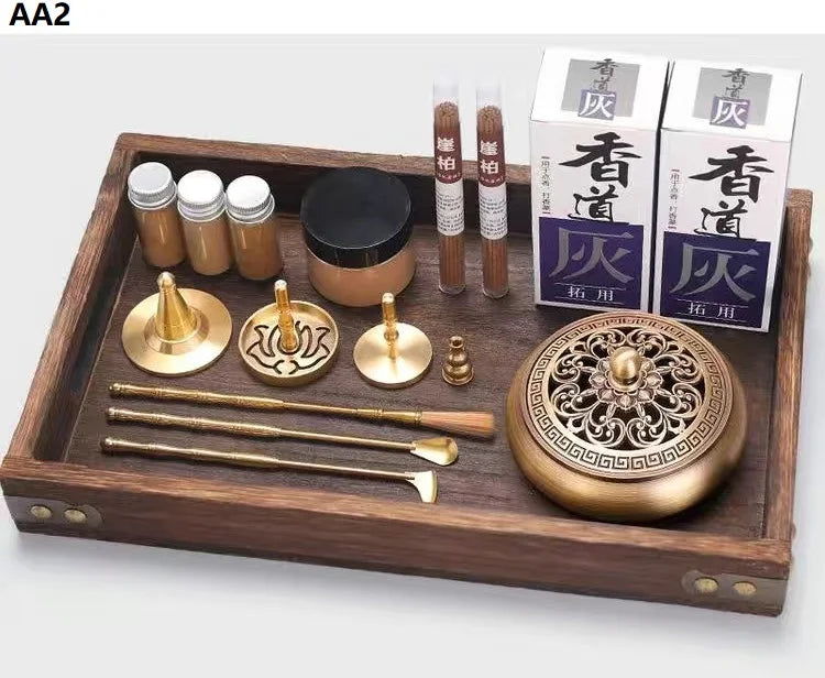 DIY Aromatherapy Set – Brass Incense Burner & Incense‑Making Kit
