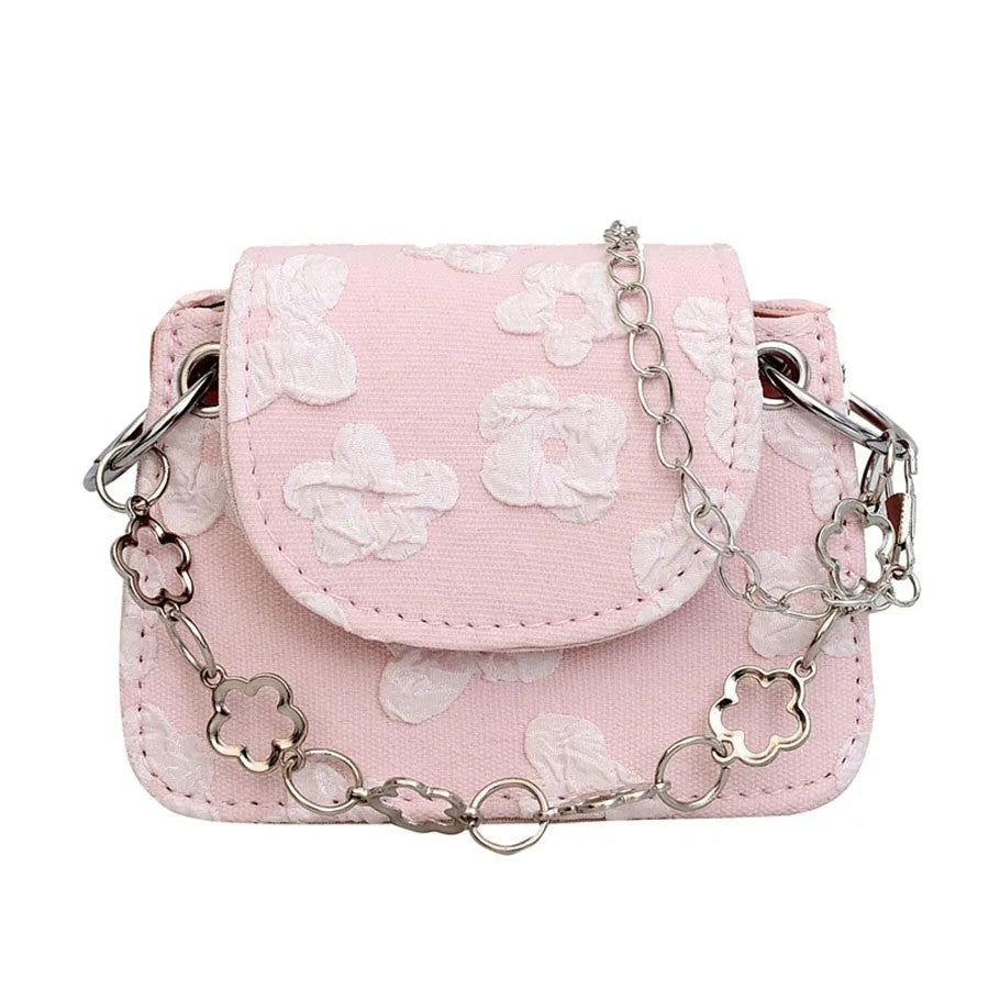 Trendy Retro Mini Handbag for Women – Simple Chain Red Envelope Crossbody Bag (Nylon, Flap Pocket)