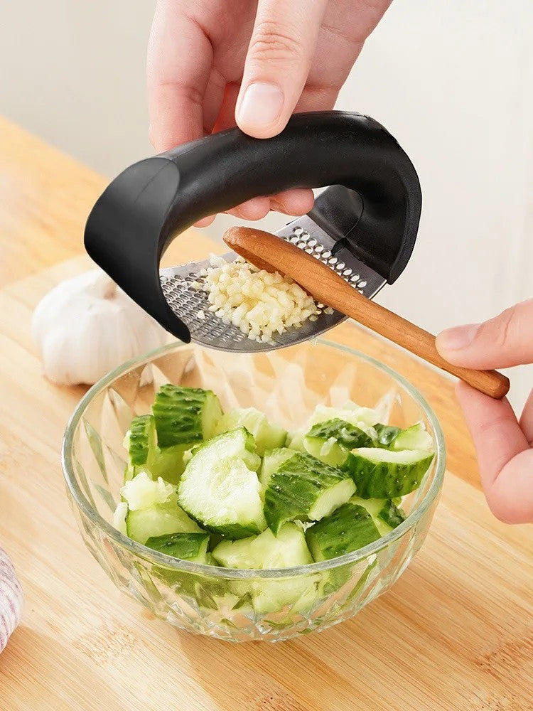 Stainless Steel Garlic Press - Kitchen Crusher Tool