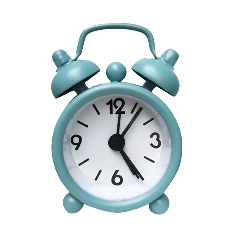 Mini Metal Alarm Clock - Portable Travel Alarm for Bedside & Students