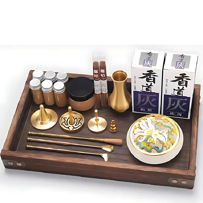 DIY Aromatherapy Set – Brass Incense Burner & Incense‑Making Kit