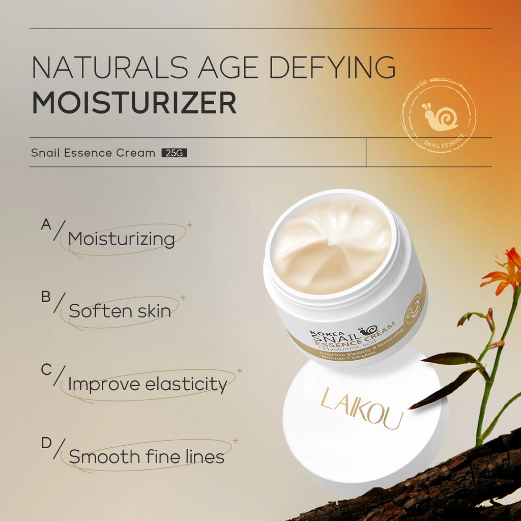 Mini Snail & Hyaluronic Acid Face Cream - Intensive Moisturizing & Anti-Aging Serum