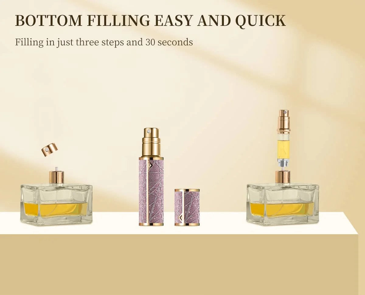 5ML or 10ML Portable Refillable Lux Perfume Atomizer – Travel Spray Bottle for Fragrance Mist