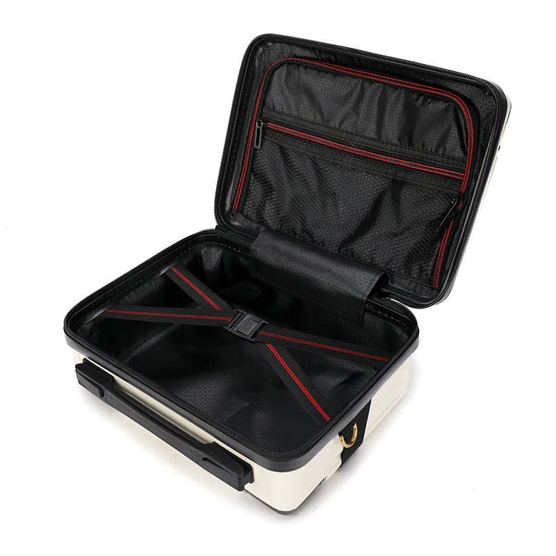 Mini Silver Travel Backpack - 14 Inch Laptop Bag with Shoulder Strap