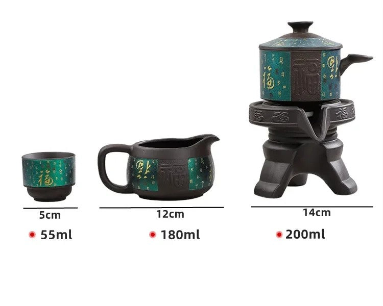 8‑Piece Mystic Kung Fu Tea Set – Exquisite Bone China Tea Ceremony