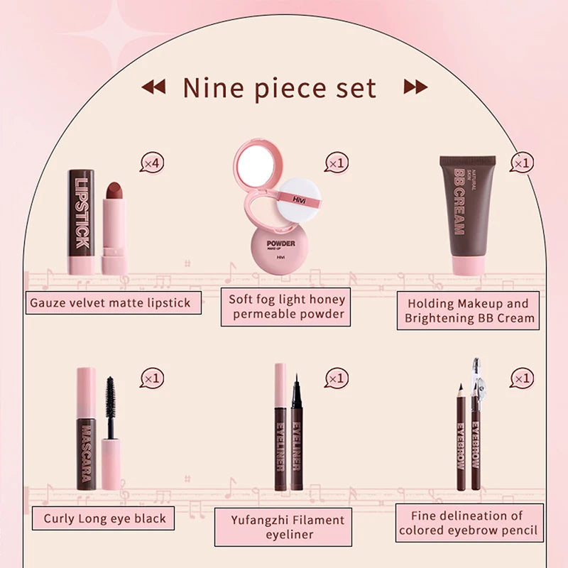 Mini Makeup Gift Set – 9-Piece Complete Kit plus one free gift