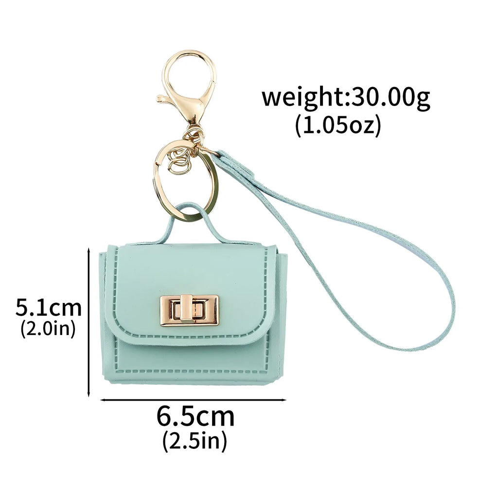 Korea Cute Mini Bag Charm Keychain – Kawaii Colourful Pendant for Keys, Key Fob & Earbuds