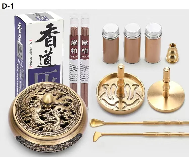 DIY Aromatherapy Set – Brass Incense Burner & Incense‑Making Kit