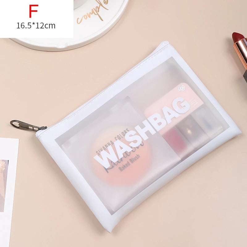 Portable Travel Wash Bag – Transparent Waterproof Makeup & Toiletry Organizer