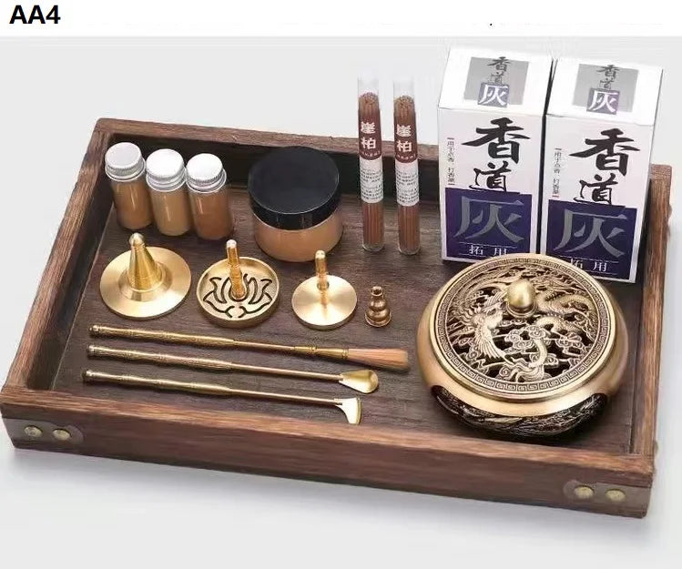 DIY Aromatherapy Set – Brass Incense Burner & Incense‑Making Kit