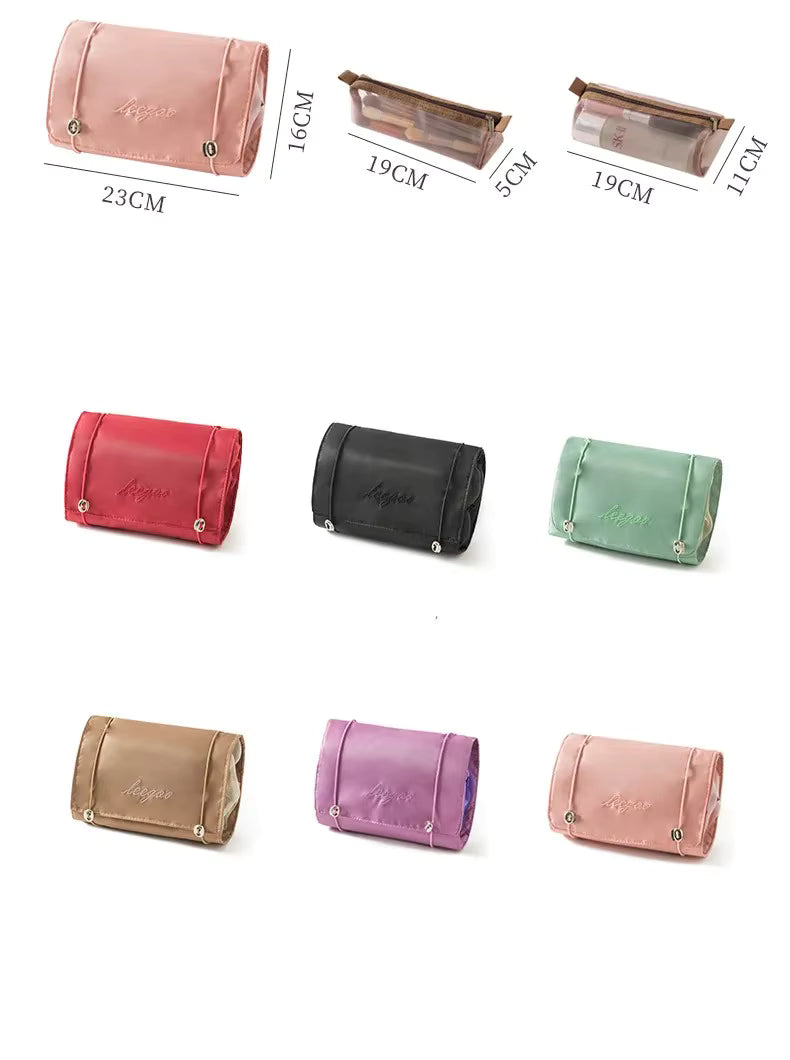 4‑in‑1 Detachable Cosmetic Bag – Portable Folding Makeup & Toiletry Organizer