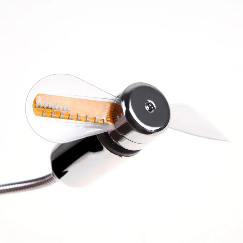 Mini USB Fan with LED Light & Clock – Flexible Desktop Gadget