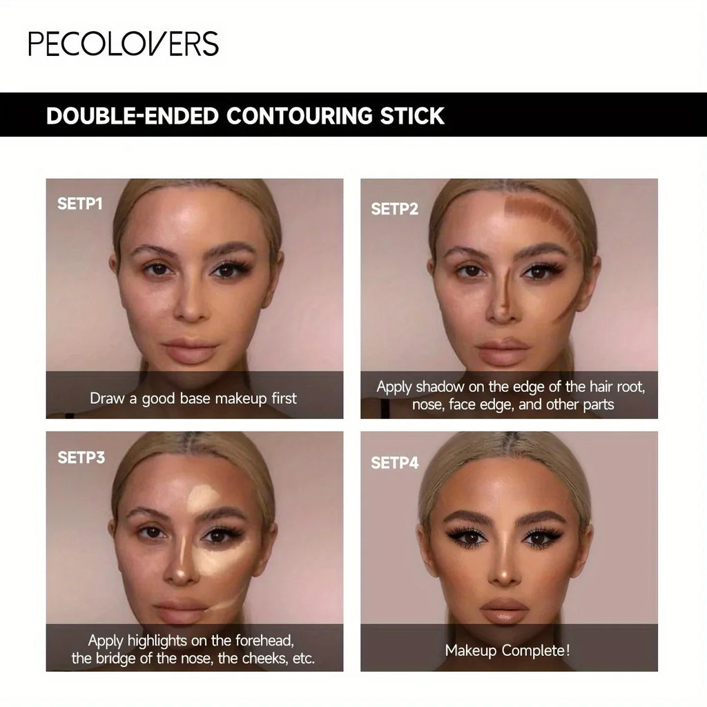 Double Head Highlight Pen – Waterproof Liquid Contour & Concealer Stick