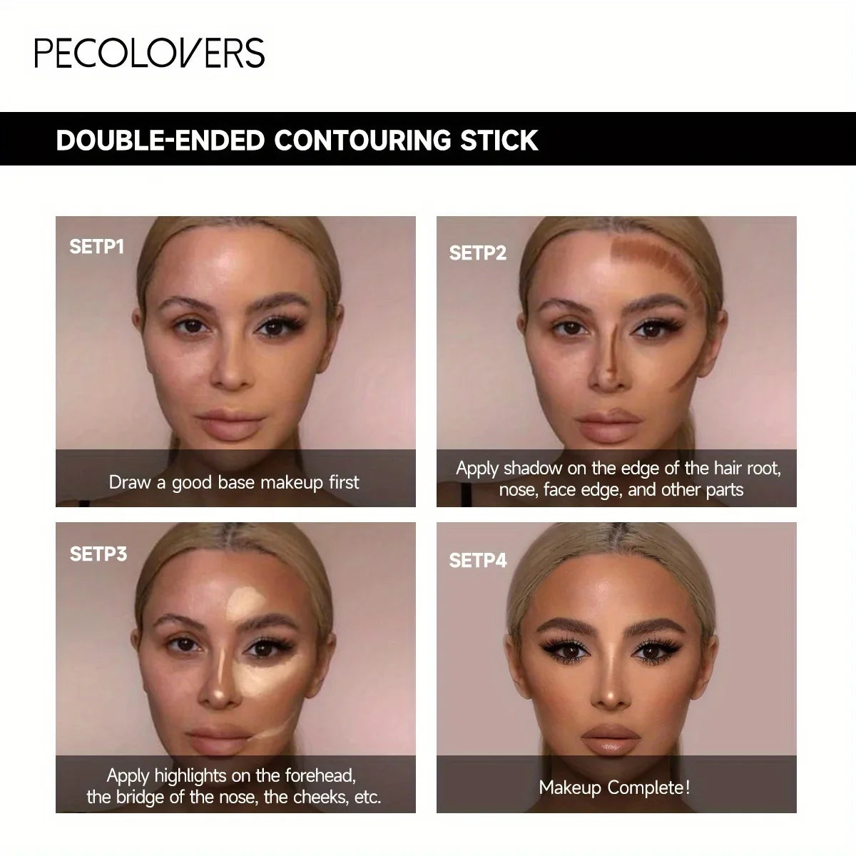 Double Head Highlight Pen – Waterproof Liquid Contour & Concealer Stick