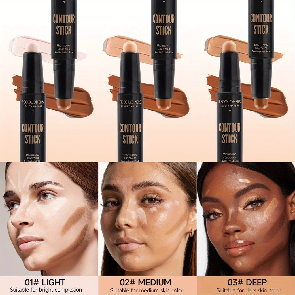 Double Head Highlight Pen – Waterproof Liquid Contour & Concealer Stick