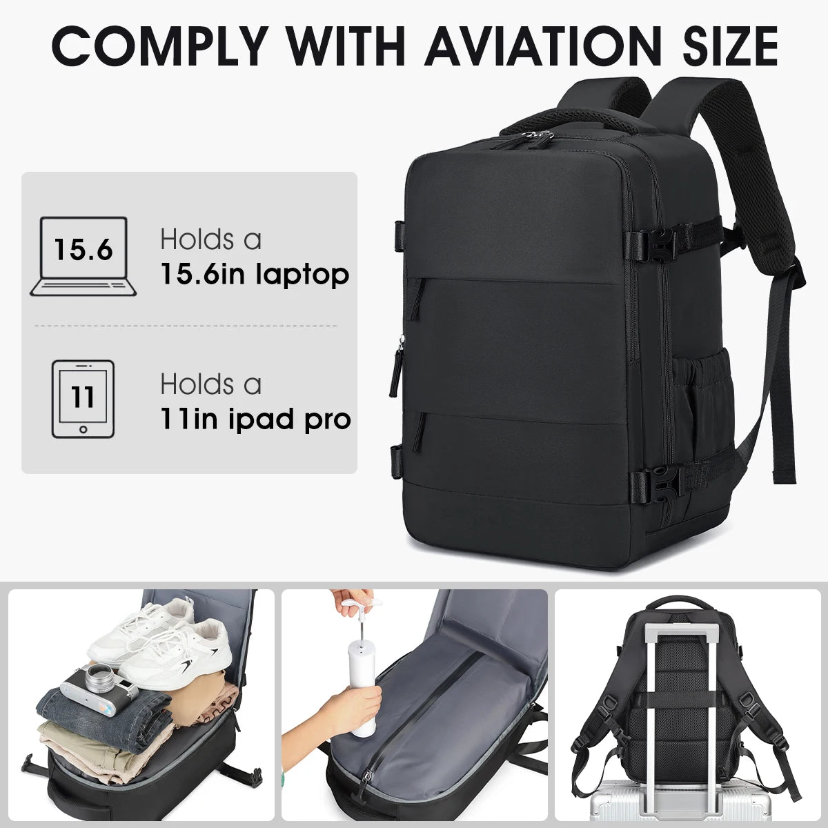 Compression Travel Bag – Large Capacity Foldable Lightweight Boarding Bag