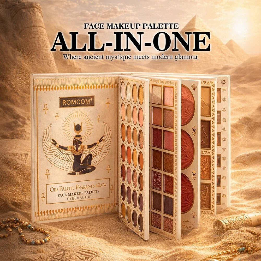 Premium Egyptian Style Full Face Makeup Kit – Eyeshadow, Blush, Highlighter & All‑in‑One Palette