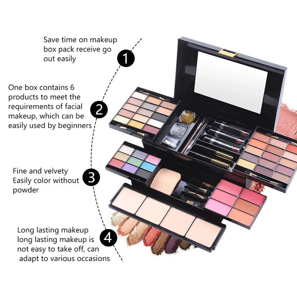 Full Mini Makeup Kit – Cosmetics Set with Travel Case