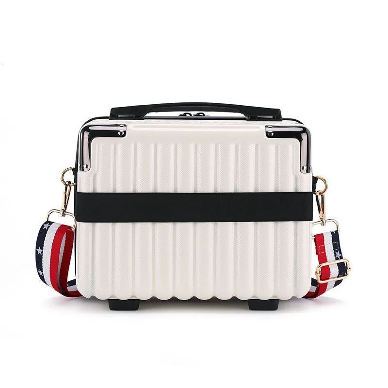 Mini Silver Travel Backpack - 14 Inch Laptop Bag with Shoulder Strap