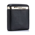 Mini Leather Makeup Case with Built‑In Mirror – Portable Lipstick & Cosmetic Storage