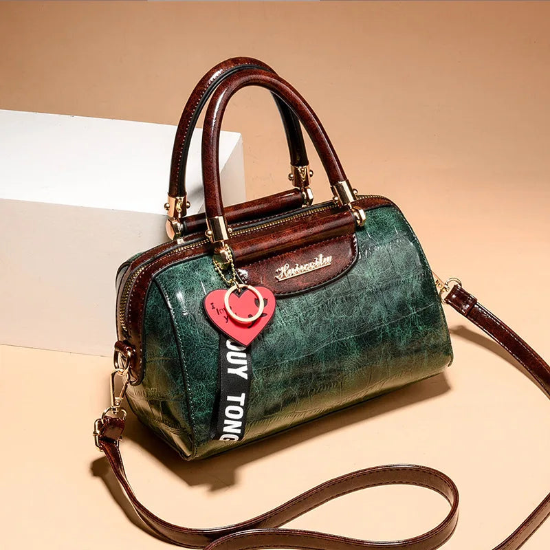 Classic Crocodile Tote Bag - Premium PU Leather Handbag