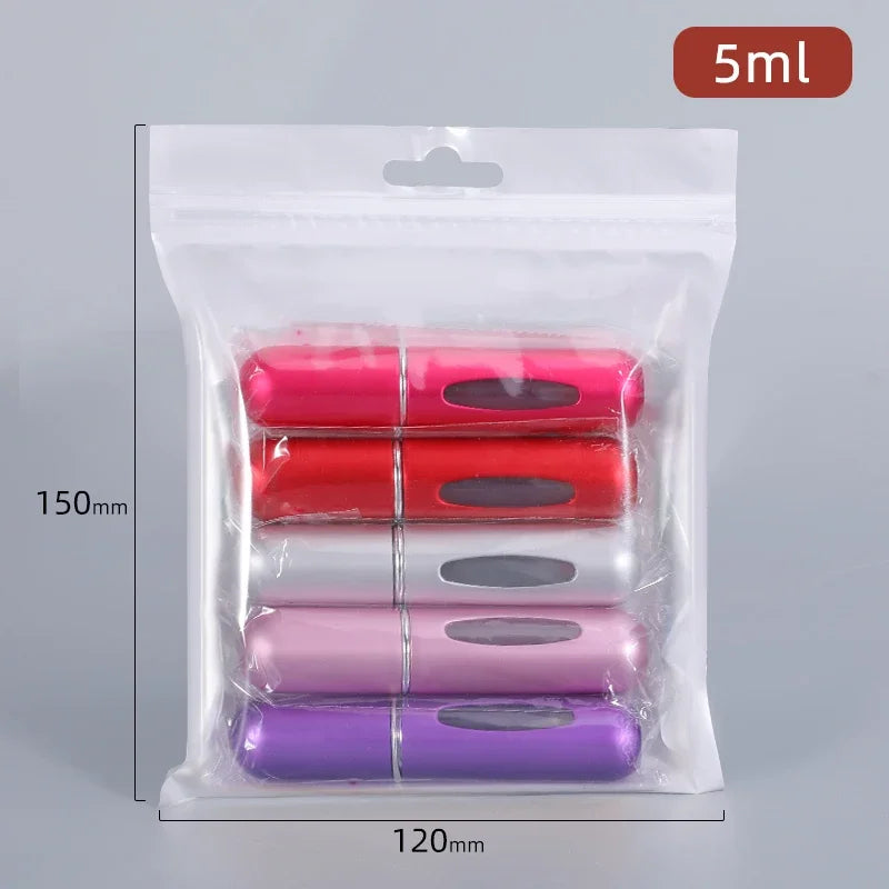 Mini Refillable Perfume Atomizer Set - 5ml Travel Spray Bottles (5 Pack)