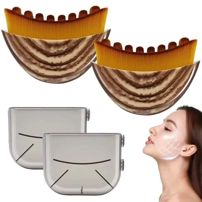 Lymphatic Contour Face Brush – Facial Sculpting & De‑Puffing Massage Tool