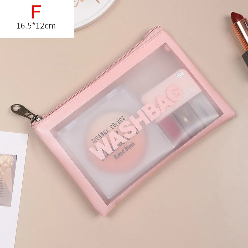 Portable Travel Wash Bag – Transparent Waterproof Makeup & Toiletry Organizer