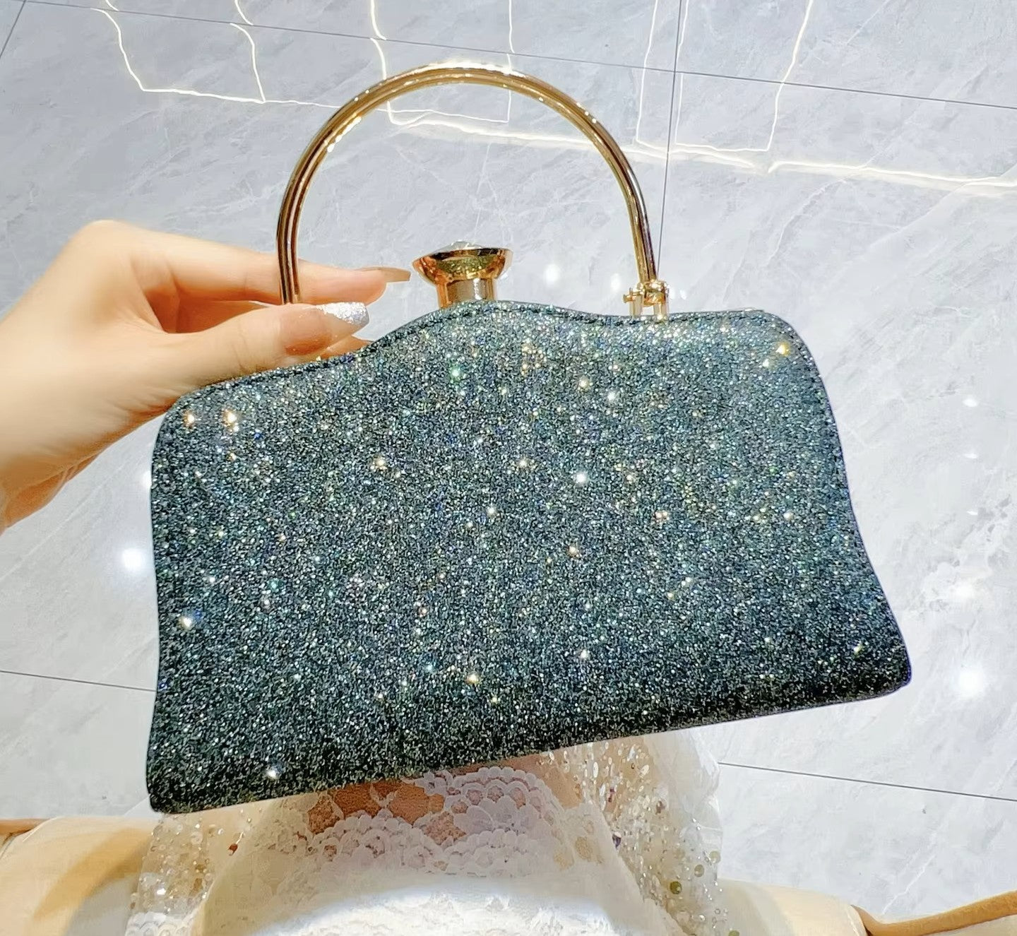 Peacock Rhinestone Evening Bag – Luxury Glam Shoulder & Crossbody Purse for Parties, Banquets & Special Events