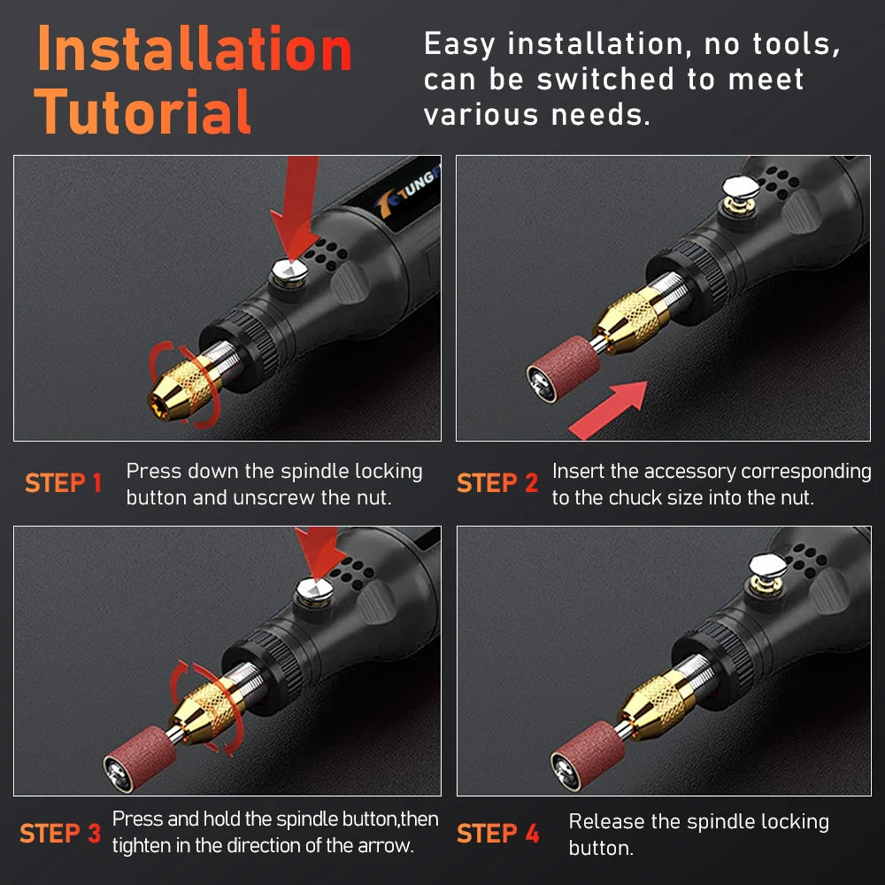 Mini Electric Drill – USB Wireless Handheld Rotary Tool for Wood, Jewellery, Metal, Glass & Nails