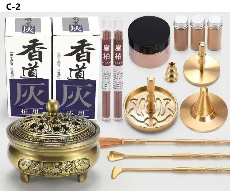 DIY Aromatherapy Set – Brass Incense Burner & Incense‑Making Kit