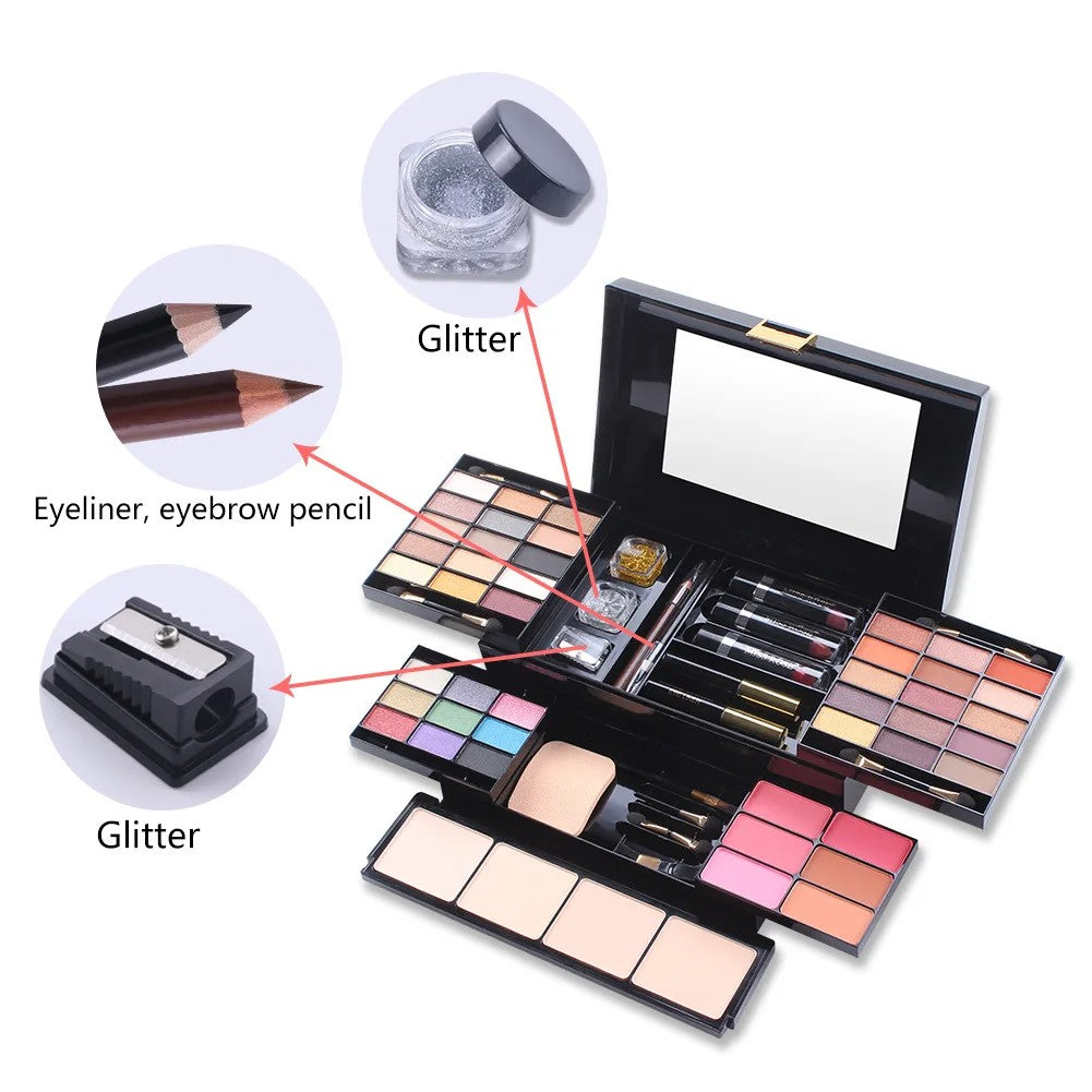 Full Mini Makeup Kit – Cosmetics Set with Travel Case