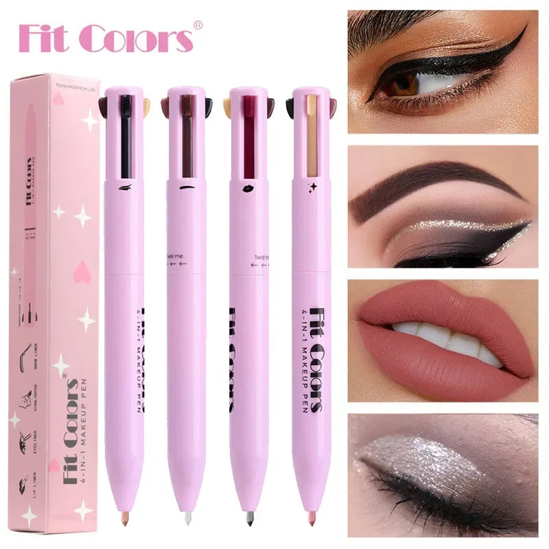 4‑in‑1 Multi‑Function Makeup Pen – Eyebrow Pencil, Eyeliner, Lip Liner, Highlighter