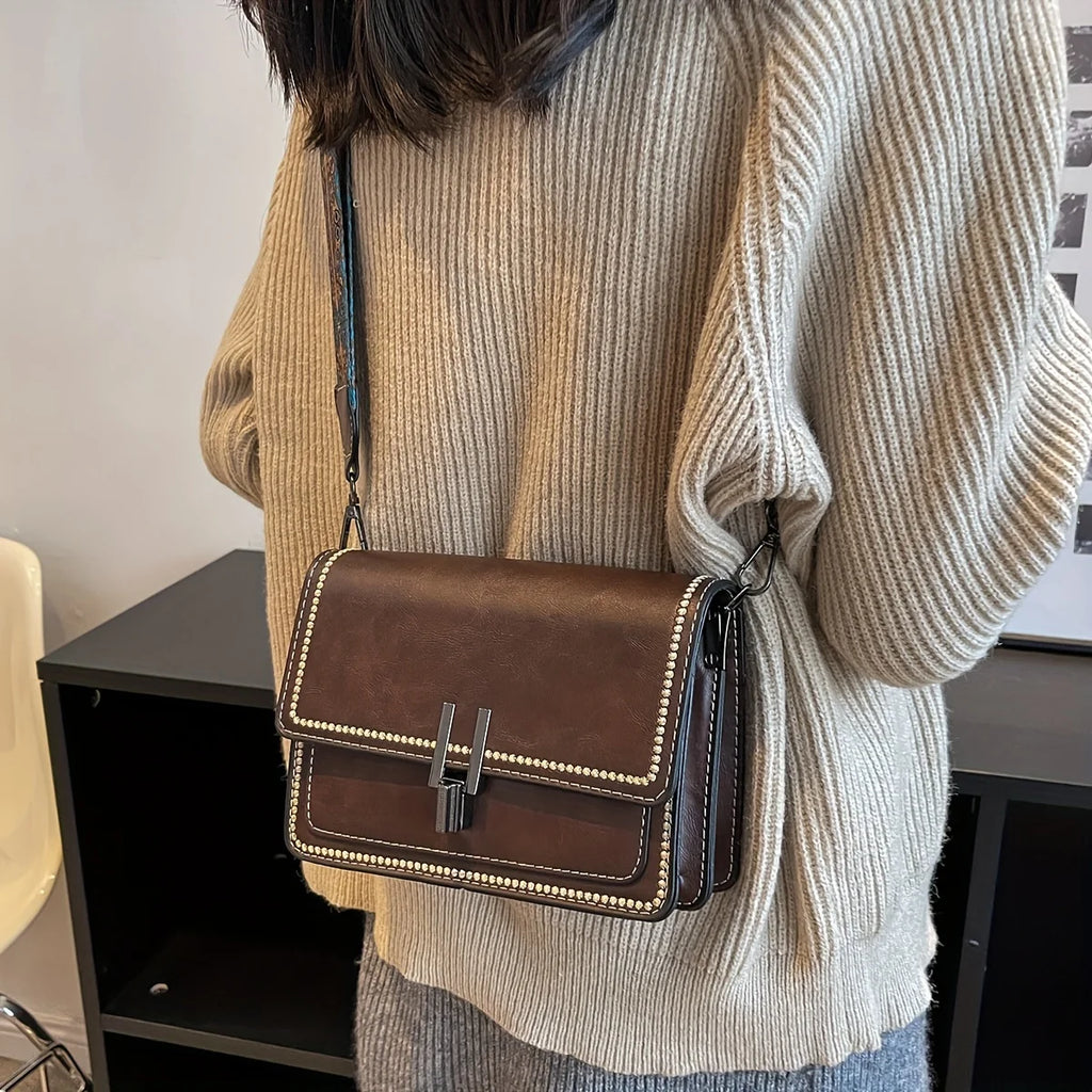 Mini Cross-Body Bag - Compact Leather Shoulder Purse with Adjustable Strap