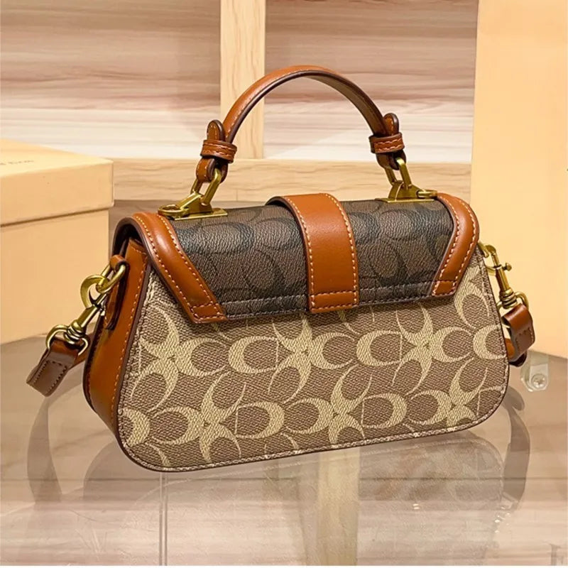 Light Luxury Contrasting‑Color Saddle Bag – 2025 High‑End Fashion Shoulder & Crossbody