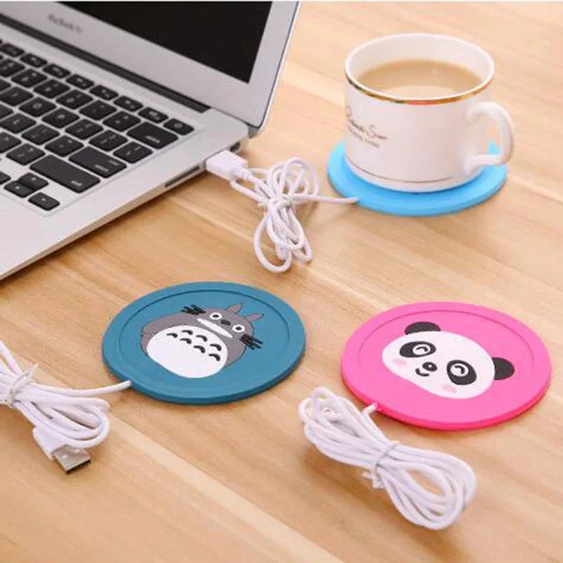 Mini USB Cup Warmer - Portable Coffee & Tea Mug Heater Pad for Desk