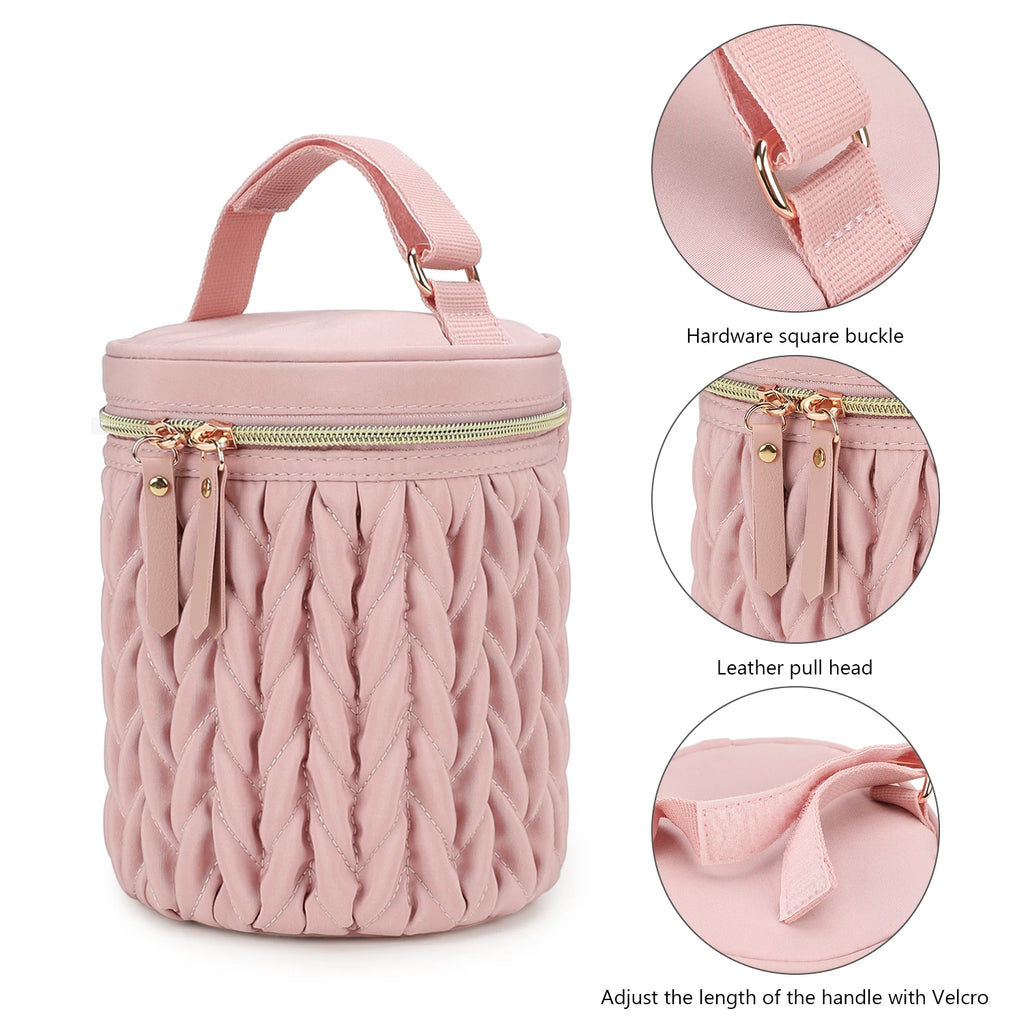 Multi‑Functional Baby Milk Cooler Bag – Waterproof Insulated Stroller Hanging Meal Bag (Fabric, Zipper Closure)