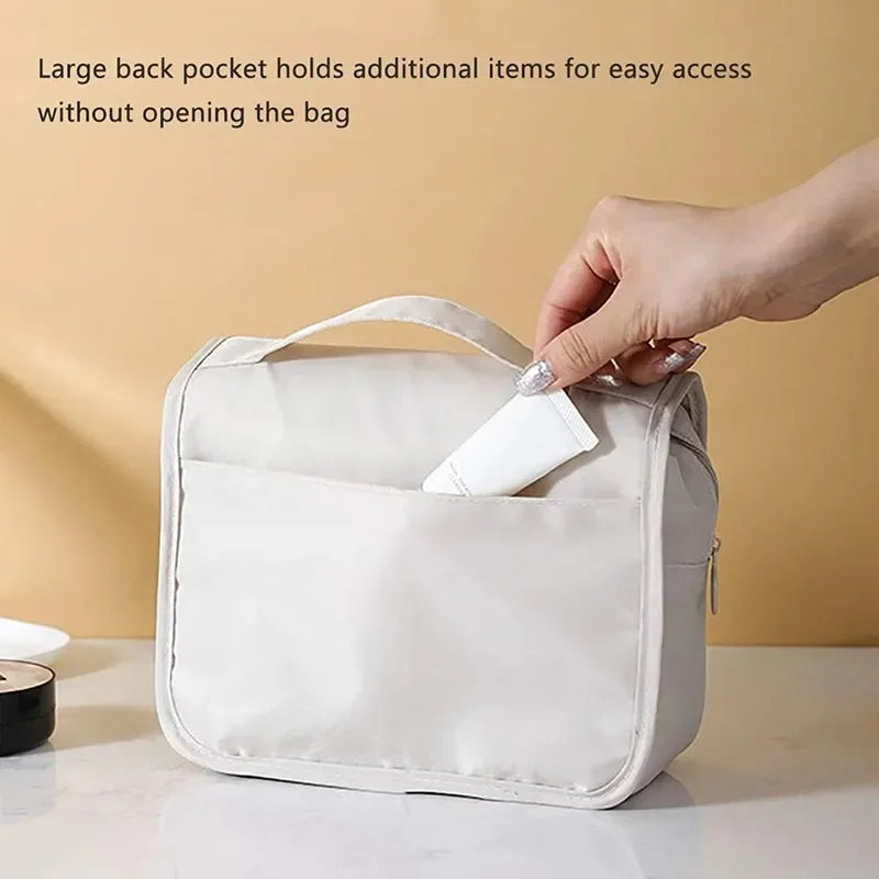 Mini Travel Makeup Bag – Waterproof Organizer with Hook