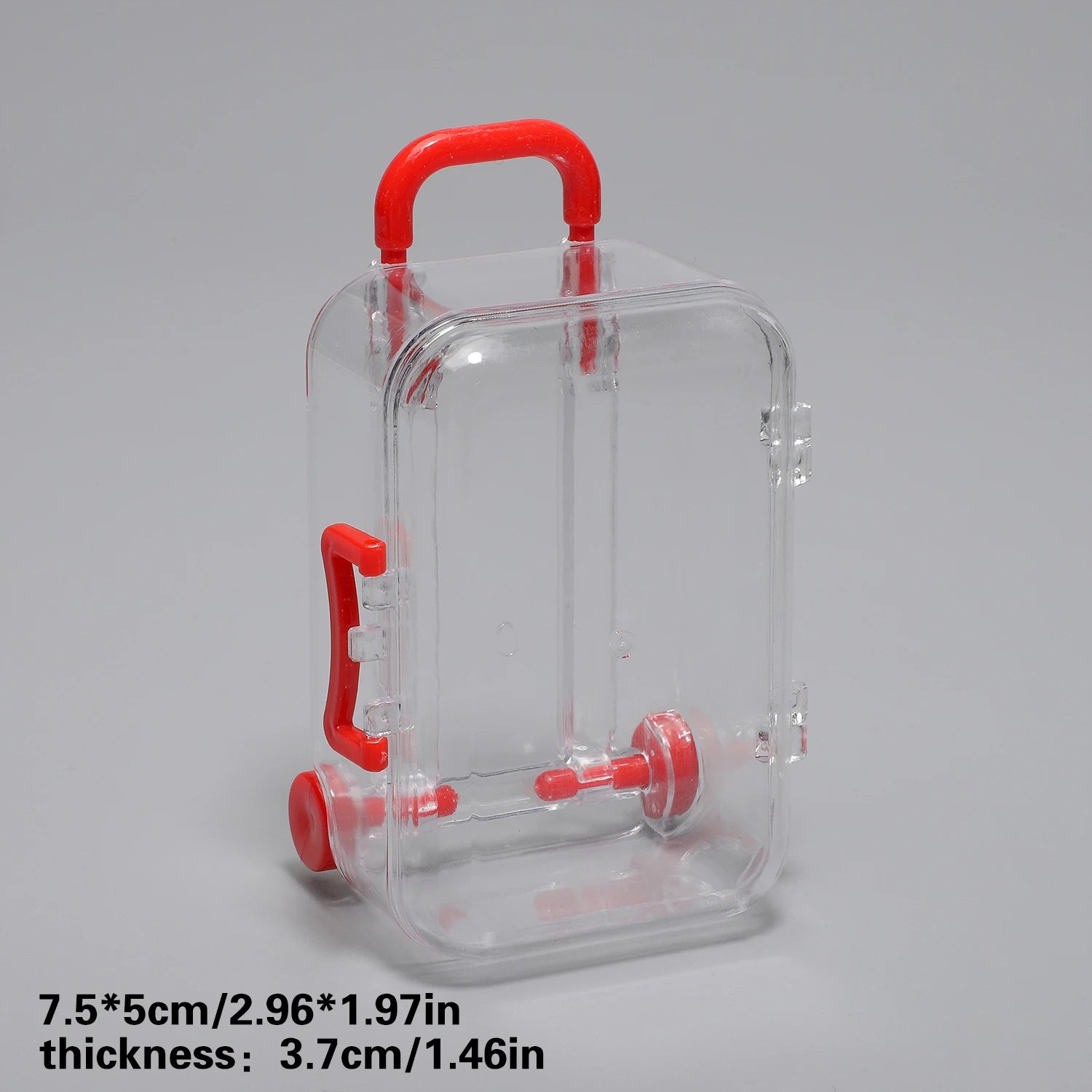 Mini Suitcase Display Box - Transparent Jewellery & Gift Packaging (5x7cm)