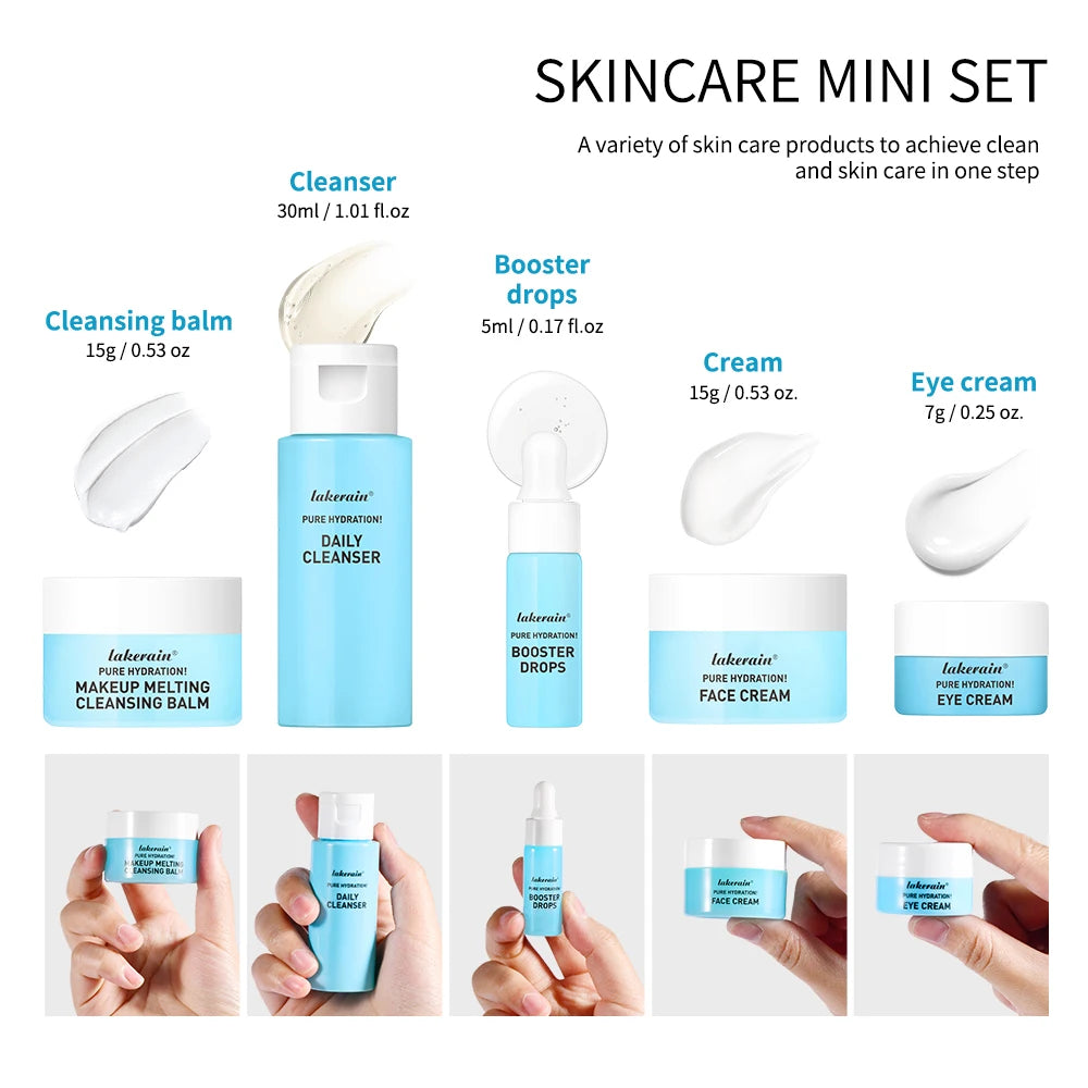 Mini Skincare Travel Kit – 5-Piece Hydrating Set