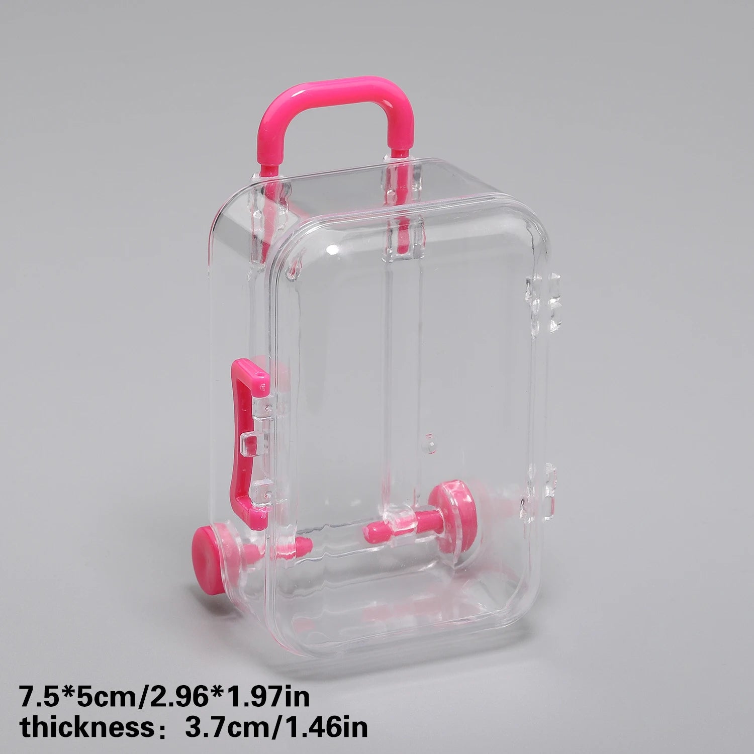 Mini Suitcase Display Box - Transparent Jewellery & Gift Packaging (5x7cm)