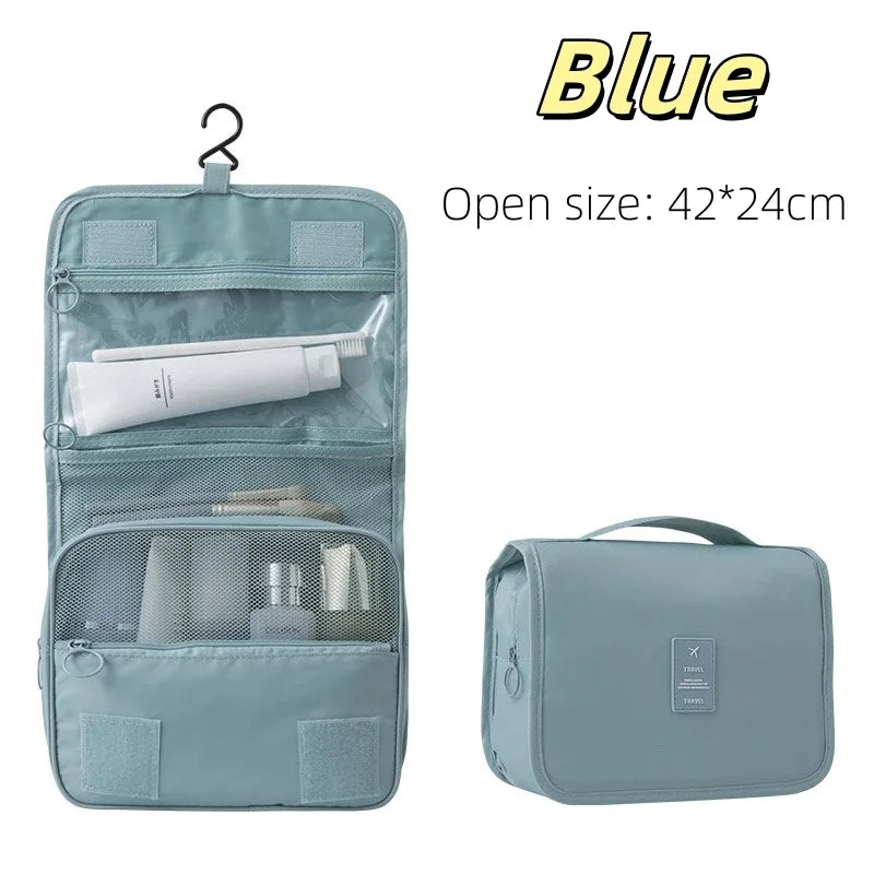 Mini Travel Makeup Bag – Waterproof Organizer with Hook