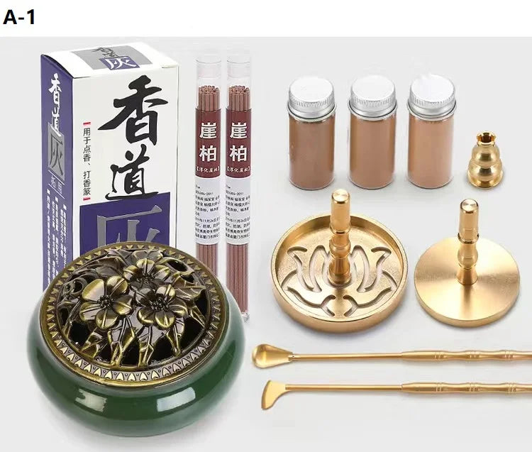 DIY Aromatherapy Set – Brass Incense Burner & Incense‑Making Kit