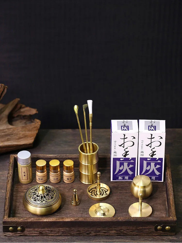 DIY Aromatherapy Set – Brass Incense Burner & Incense‑Making Kit