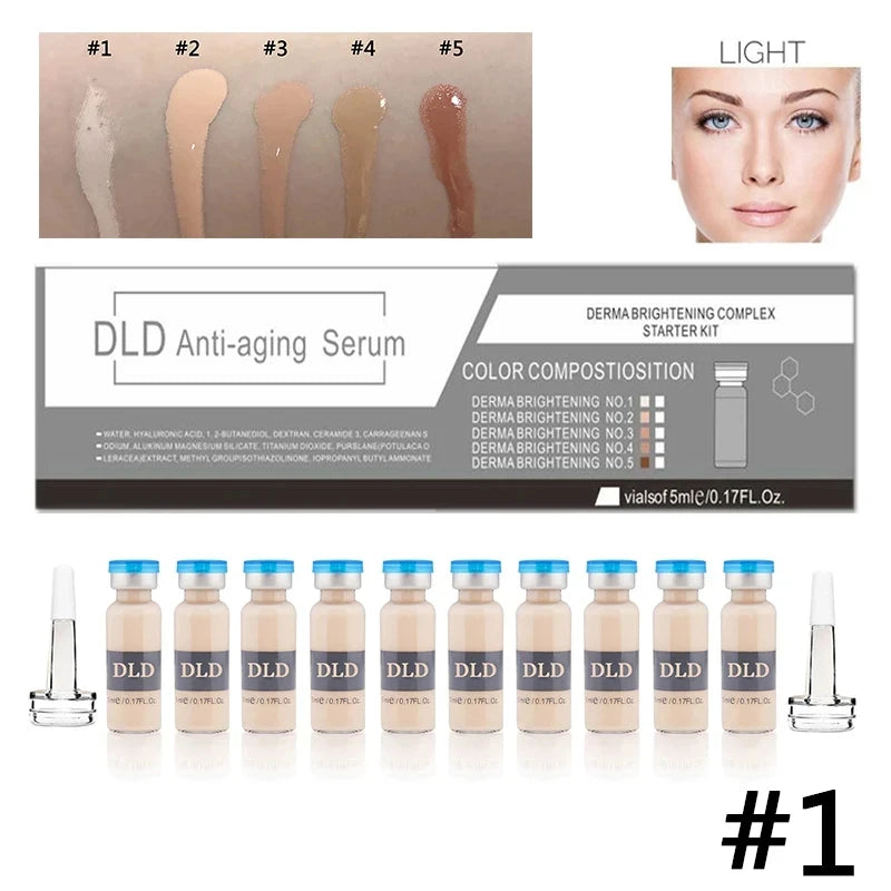 Mini BB Antiaging Cream Kit - Peptide Foundation Set with SPF & Vitamins for Skin Brightening