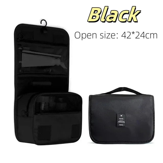 Mini Travel Makeup Bag – Waterproof Organizer with Hook