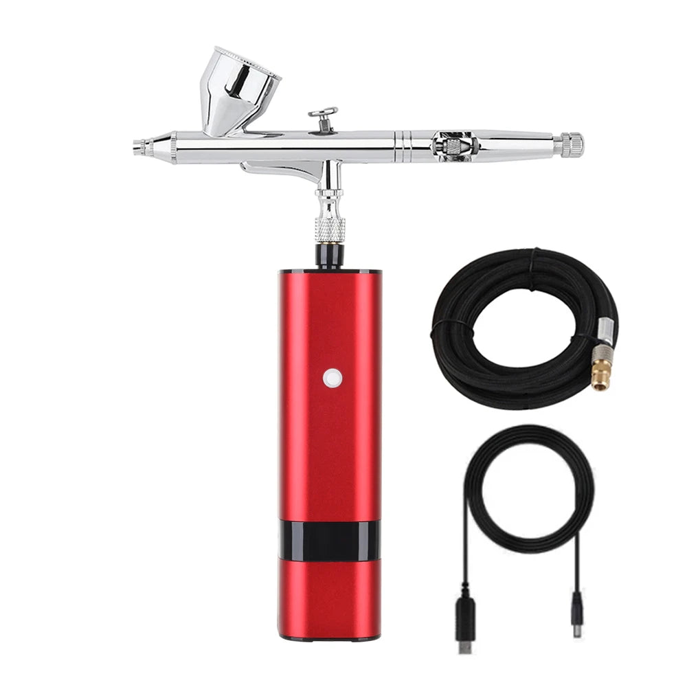 Mini Airbrush Kit Multiple Use with Compressor - Professional Spray System for Flawless Foundation & Nail Art