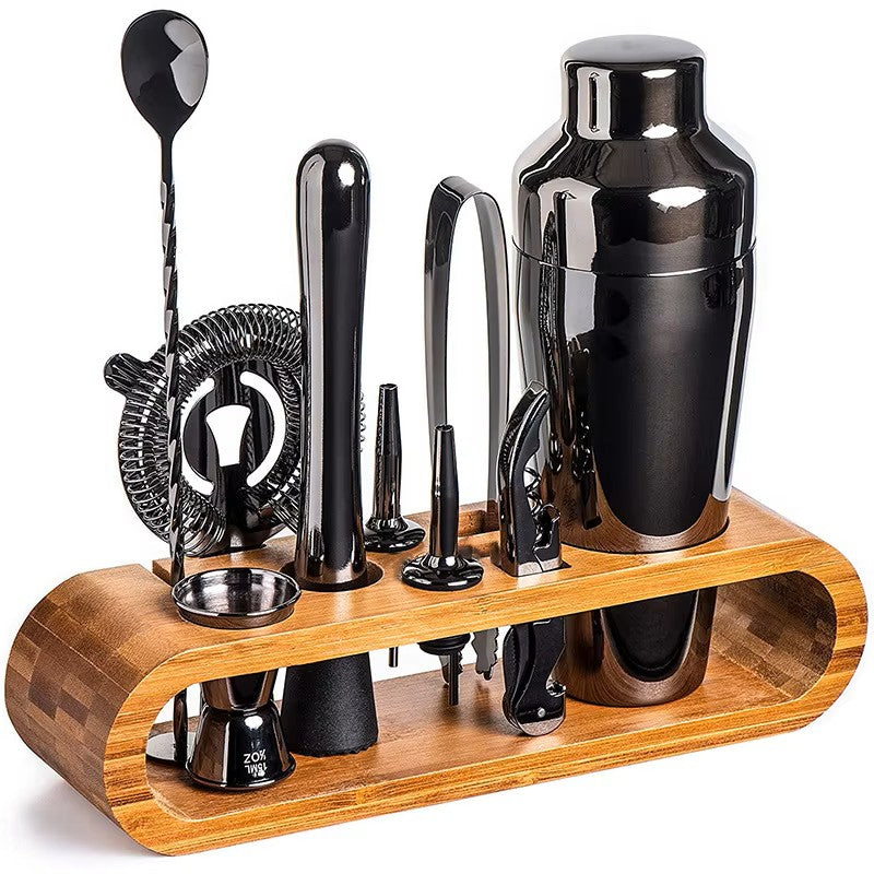 Mixology Bartender Kit – Premium 10‑Piece Cocktail Set with Bamboo Stand