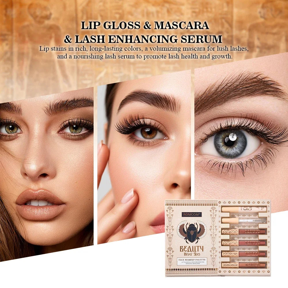 Premium Egyptian Style Full Face Makeup Kit – Eyeshadow, Blush, Highlighter & All‑in‑One Palette