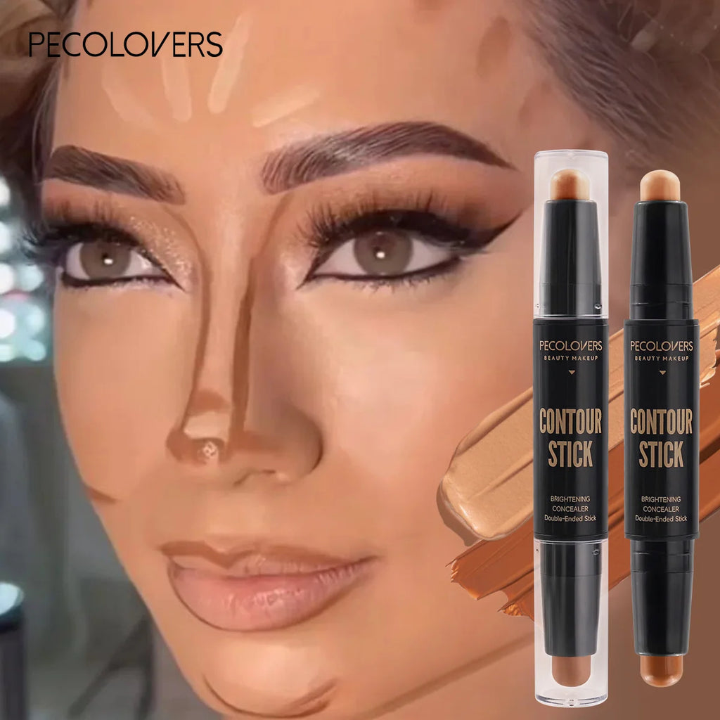 Double Head Highlight Pen – Waterproof Liquid Contour & Concealer Stick